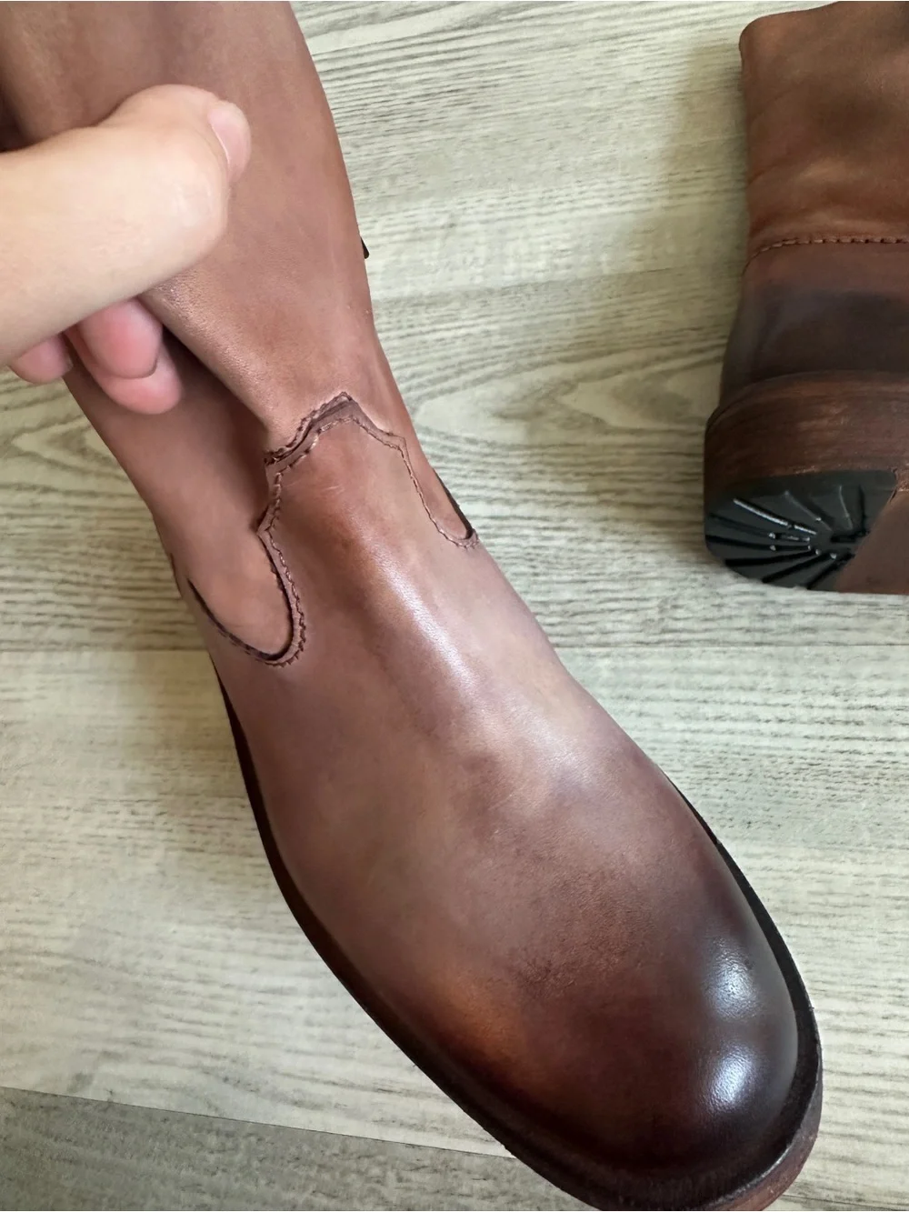Vintage Foundry Co Brown Leather Alaina Ankle Boots 8